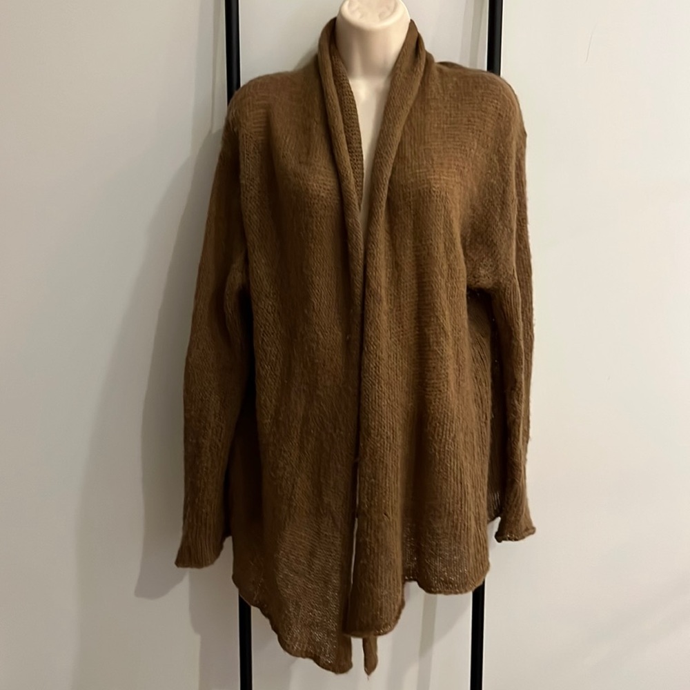 Wooden Ships Womans Sweater Open Cardigan Sweater Knit Long Sleeve Size X/L